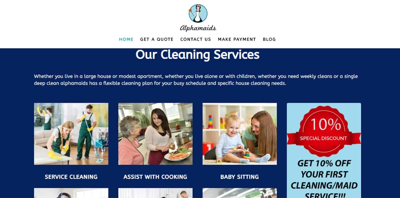 alphamaids cleaning services